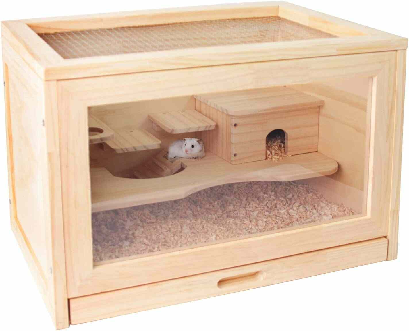 Kaiyopop Wooden Hamster Cage